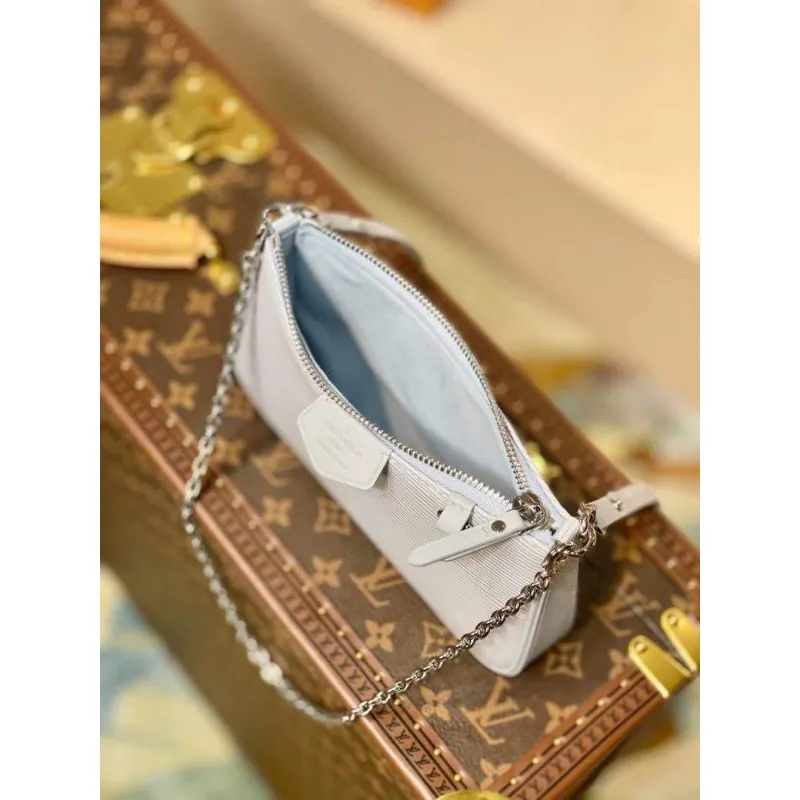 LV M80480 Louis Vuitton Easy Pouch On Strap M80483 Taška Světle Modrá