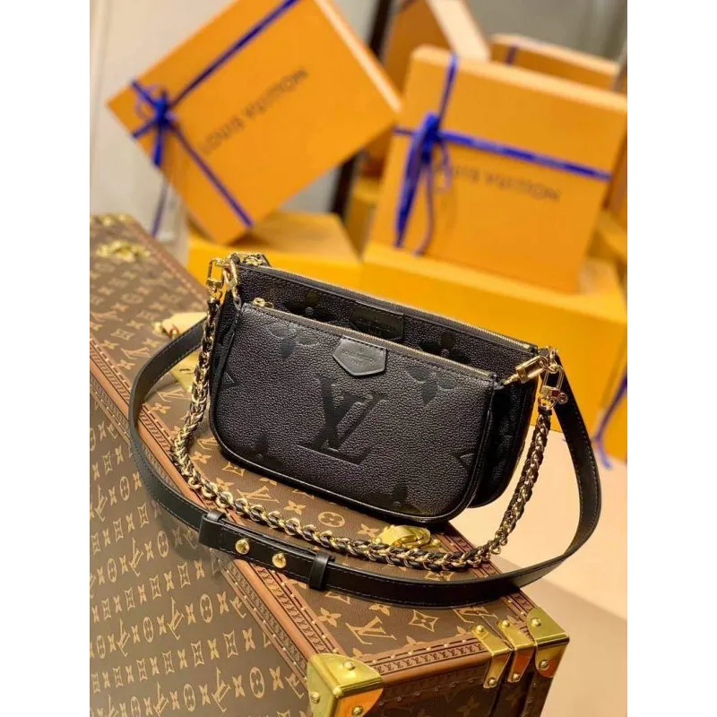 LV M80399 Louis Vuitton M80447 Multi Pochette Accessoires Taška Černá