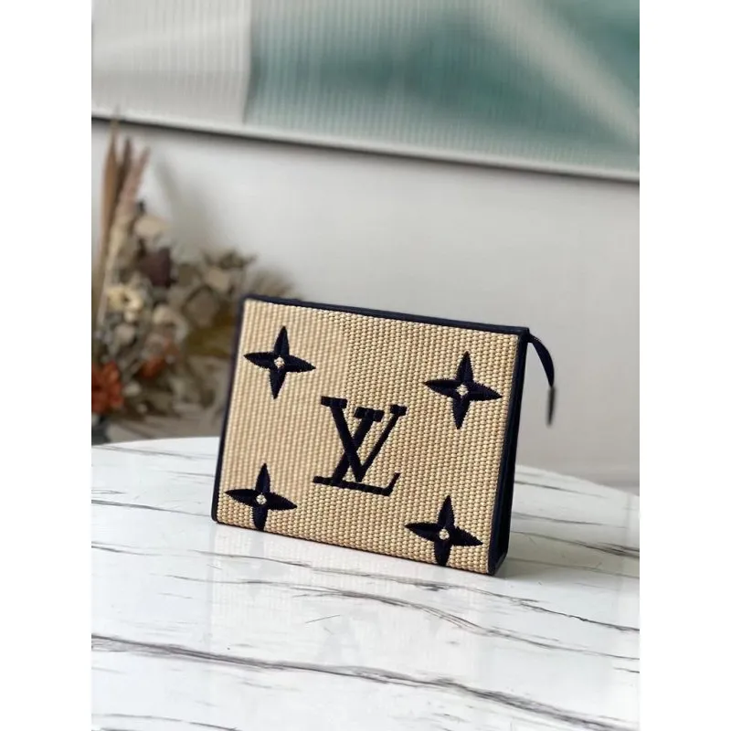 LV M80352 Louis Vuitton M80351 Toaletní taška 26 Monogram plátno modrá