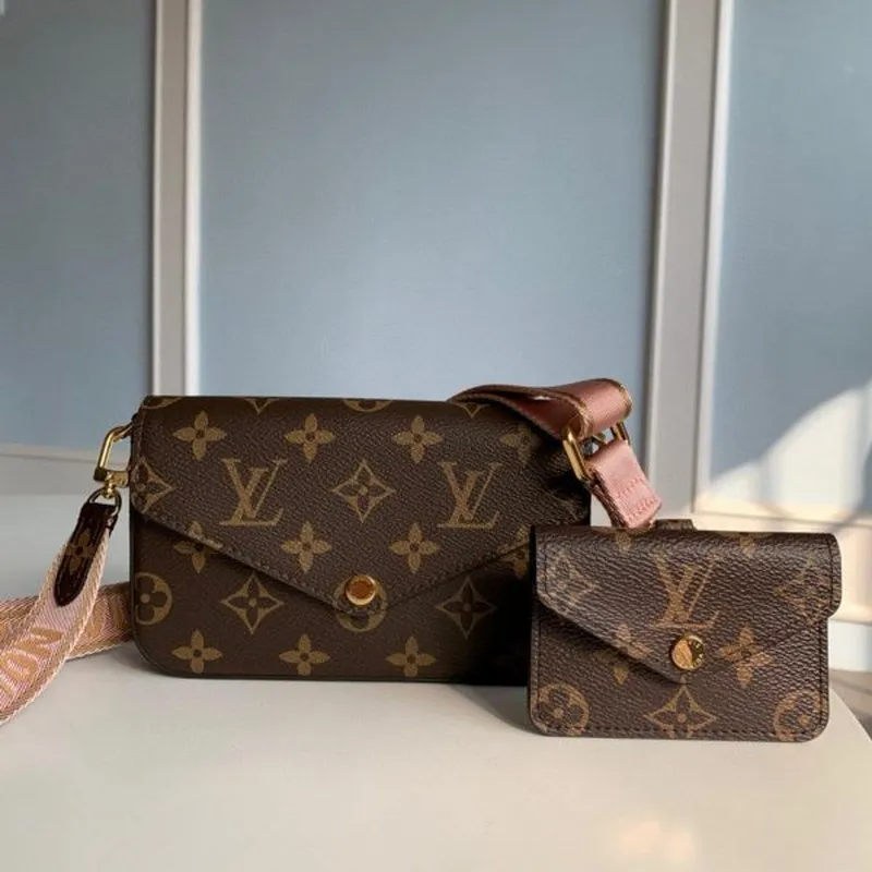 LV M80091 Louis Vuitton Felicie Strap Go Monogram Taška Růžová