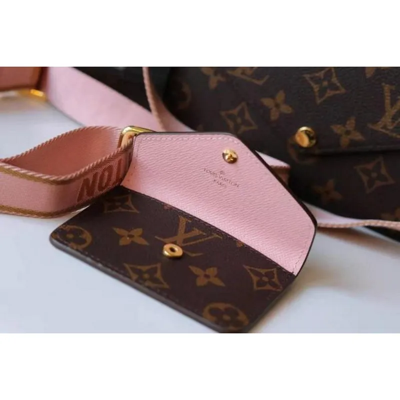 LV M80091 Louis Vuitton Felicie Strap Go Monogram Taška Růžová