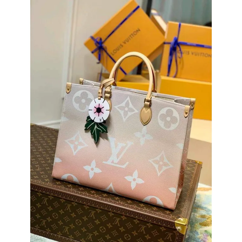 LV M57640 Louis Vuitton Onthego GM Tote Bag Brume Gray