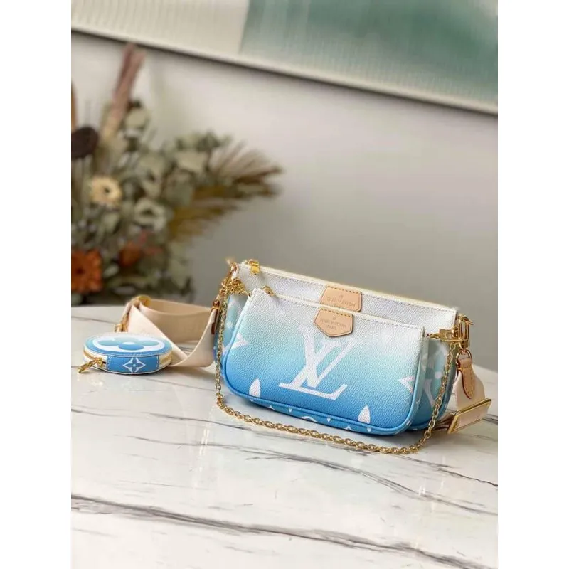 LV M57633 Louis Vuitton M57634 Multi Pochette Accessoires Taška Modrá