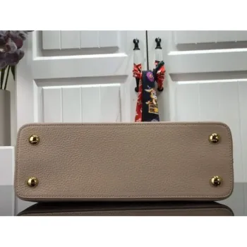 LV M57523 Louis Vuitton Capucines MM Kabelka Šedá Růžová