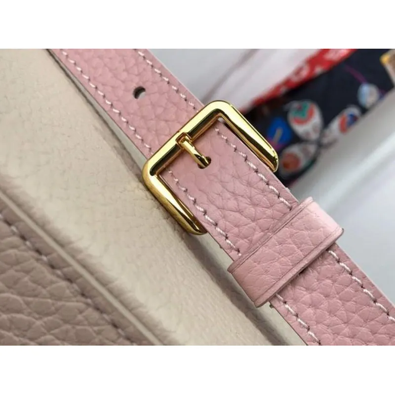 LV M57523 Louis Vuitton Capucines MM Kabelka Šedá Růžová