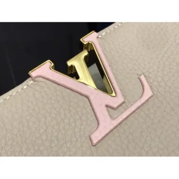 LV M57523 Louis Vuitton Capucines MM Kabelka Šedá Růžová