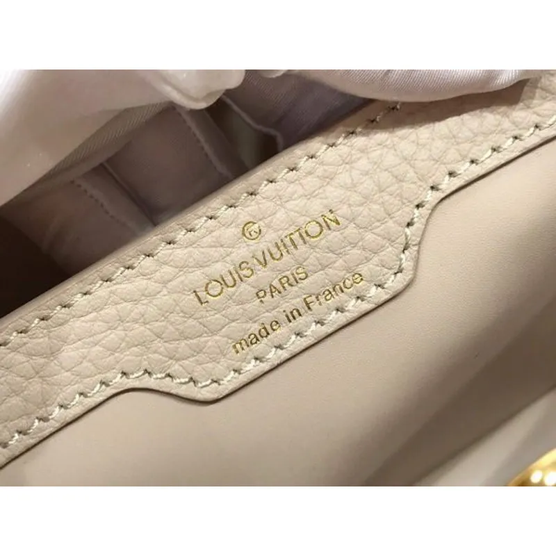 LV M57523 Louis Vuitton Capucines MM Kabelka Šedá Růžová