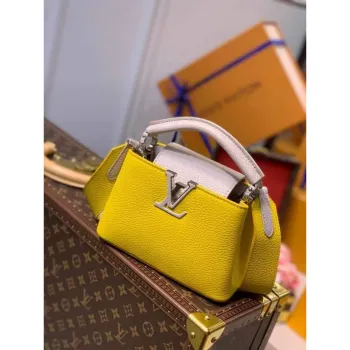 LV M57521 Louis Vuitton Capucines Mini M57520 Taška Žlutá Béžová