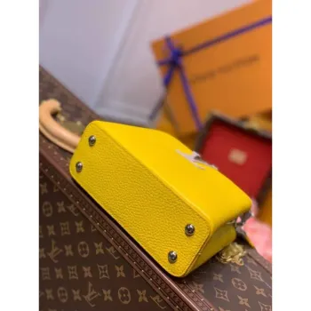 LV M57521 Louis Vuitton Capucines Mini M57520 Taška Žlutá Béžová