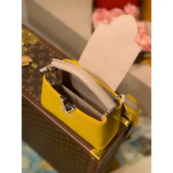 LV M57521 Louis Vuitton Capucines Mini M57520 Taška Žlutá Béžová