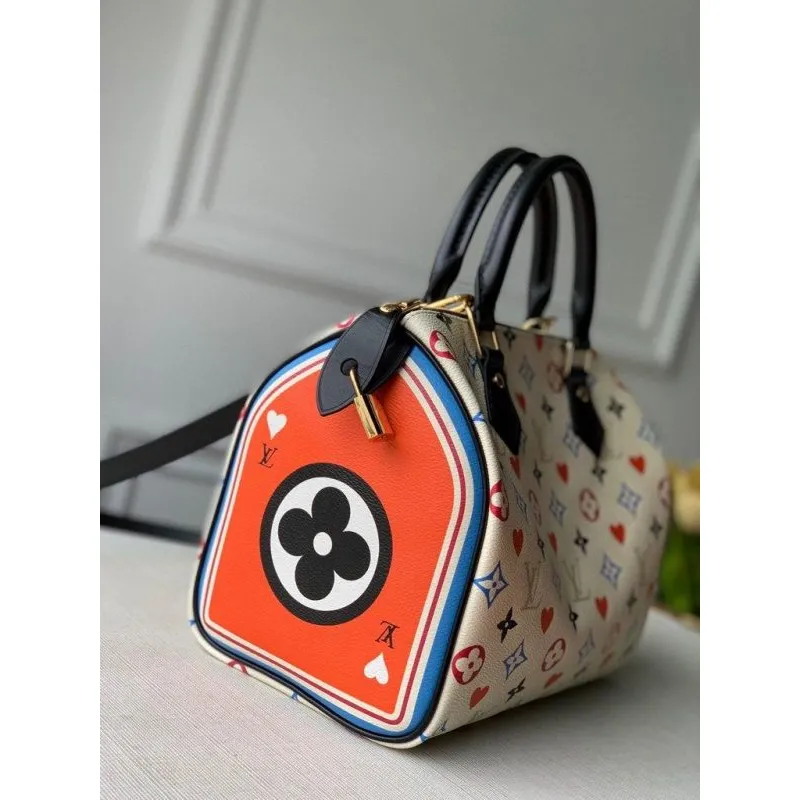 LV M57466 Louis Vuitton GAME ON Speedy Bandouliere 25 Taška Bílá