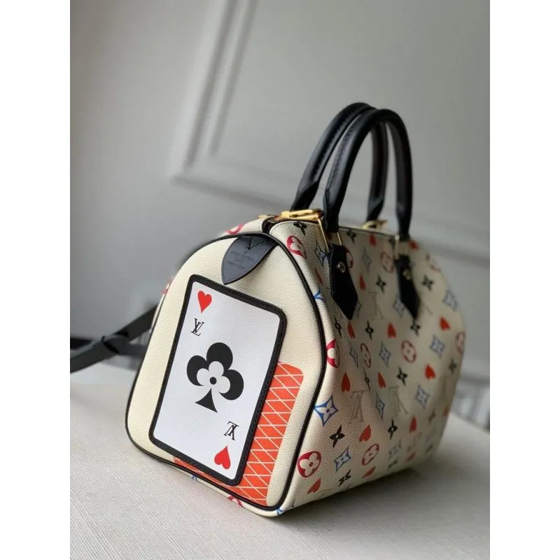 LV M57466 Louis Vuitton GAME ON Speedy Bandouliere 25 Taška Bílá