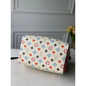 LV M57466 Louis Vuitton GAME ON Speedy Bandouliere 25 Taška Bílá