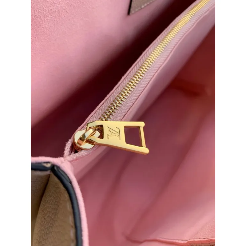 LV M57346 Louis Vuitton Lockme Shopper M57347 Taška z jemné telecí kůže Greige