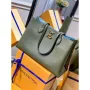 LV M57345 Louis Vuitton M57346 Lockme Shopper M57347 Taška z jemné telecí kůže zelená