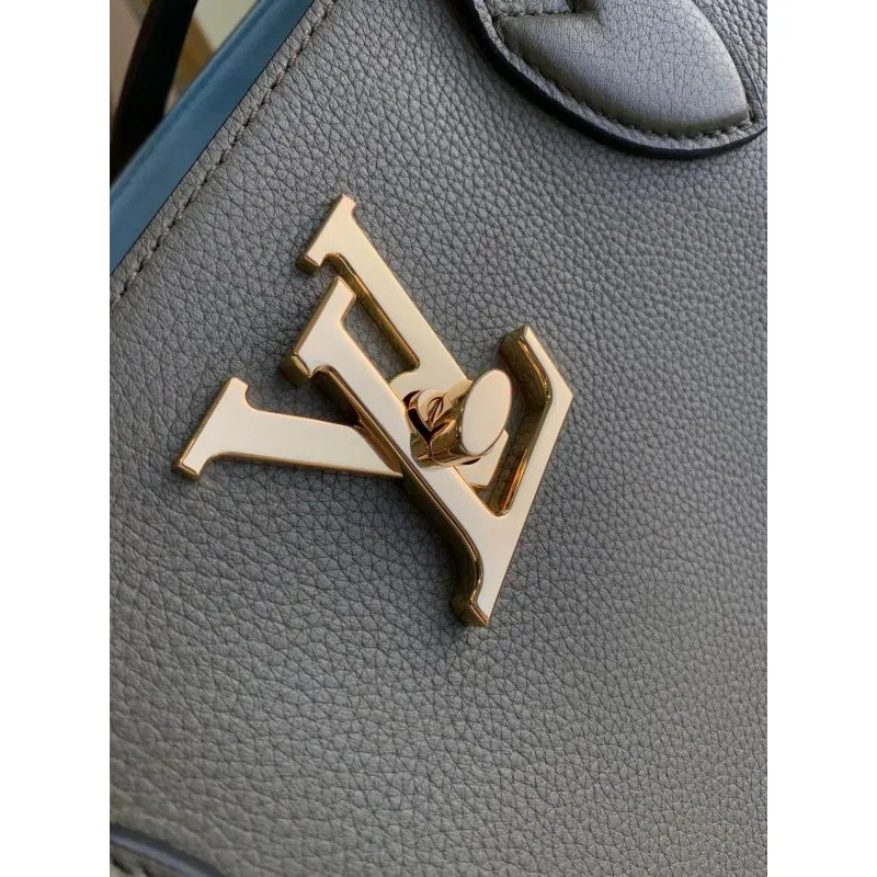 LV M57345 Louis Vuitton M57346 Lockme Shopper M57347 Taška z jemné telecí kůže zelená