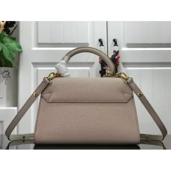 LV M57214 Louis Vuitton Twist jedna rukojeť PM Taurillon kůže béžová