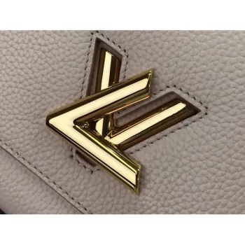 LV M57214 Louis Vuitton Twist jedna rukojeť PM Taurillon kůže béžová