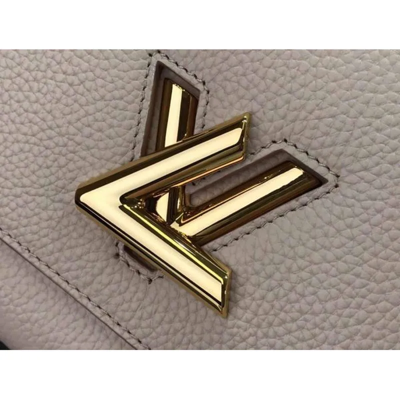 LV M57214 Louis Vuitton Twist jedna rukojeť PM Taurillon kůže béžová
