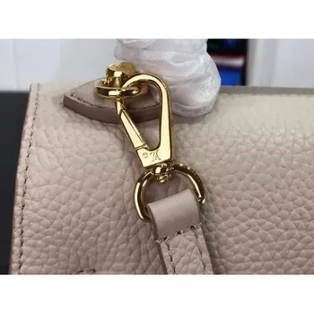 LV M57214 Louis Vuitton Twist jedna rukojeť PM Taurillon kůže béžová