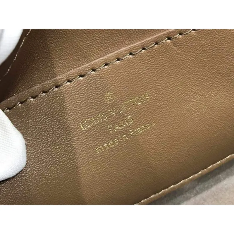 LV M57214 Louis Vuitton Twist jedna rukojeť PM Taurillon kůže béžová