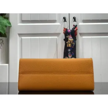 LV M57136 Louis Vuitton Twist jedna rukojeť PM M57093 Taurillon kůže šafrán