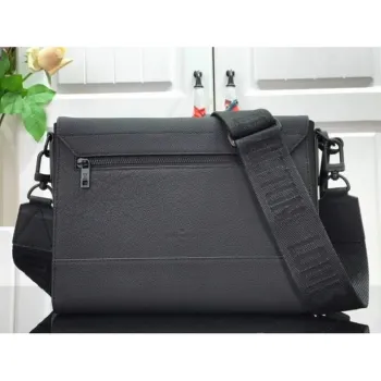 LV M57080 Taška přes rameno Louis Vuitton Černá zrnitá telecí kůže