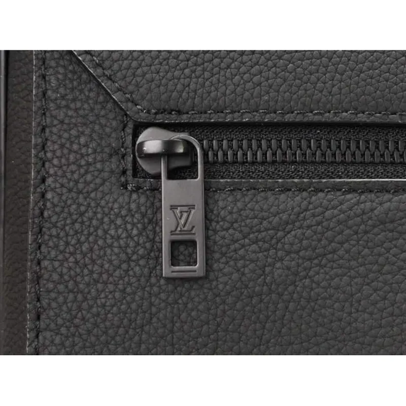 LV M57080 Taška přes rameno Louis Vuitton Černá zrnitá telecí kůže