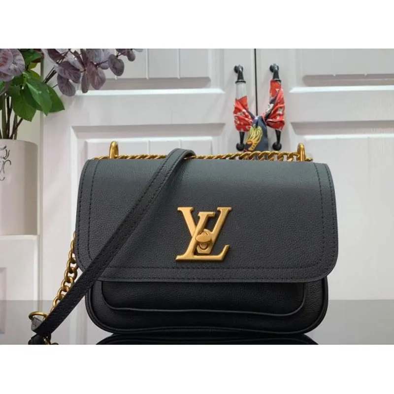 LV M57073 Louis Vuitton M57071 Lockme Chain Bag Černá