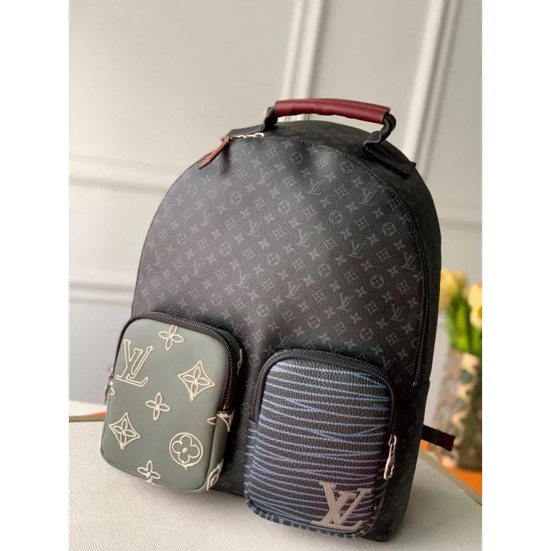 LV M56853 Batoh Louis Vuitton Ramenní Taška Damier Graphite Černá