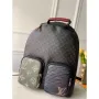 LV M56853 Batoh Louis Vuitton Ramenní Taška Damier Graphite Černá