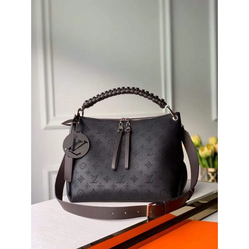 LV M56073 Louis Vuitton M56084 Beaubourg Hobo MM Mahina Černá