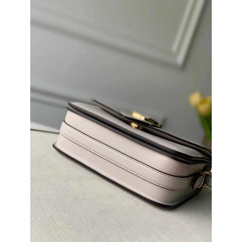 LV M55950 Louis Vuitton Pont 9 Taška z vysoce kvalitní kůže Krémová