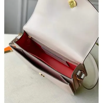 LV M55950 Louis Vuitton Pont 9 Taška z vysoce kvalitní kůže Krémová