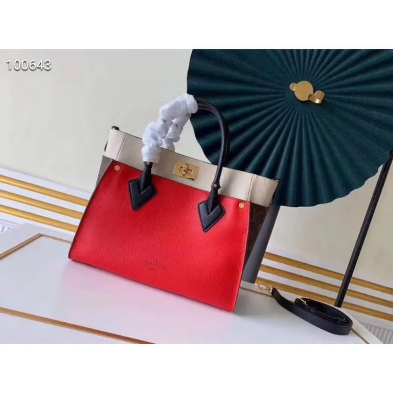 LV M53824 Louis Vuitton M55302 na mé straně M53826 Vysoce kvalitní kožená taška přes rameno červená