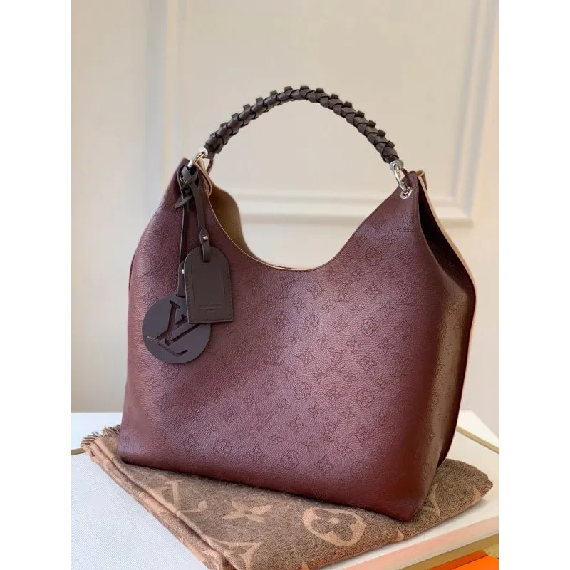 LV M53188 Louis Vuitton Carmel Mahina Taška M52950 Vínově červená