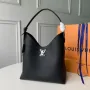 LV M52776 Louis Vuitton Lockme Hobo Bag M44330 Měkká telecí kůže Černá