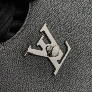 LV M52776 Louis Vuitton Lockme Hobo Bag M44330 Měkká telecí kůže Černá