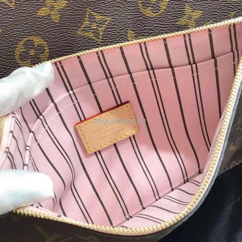 LV M50366 Louis Vuitton Neverfull MM Monogram M41178 Taška Růžová