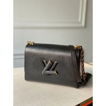 LV M50282 Louis Vuitton M57517 Twist MM ramenní taška Epi černá