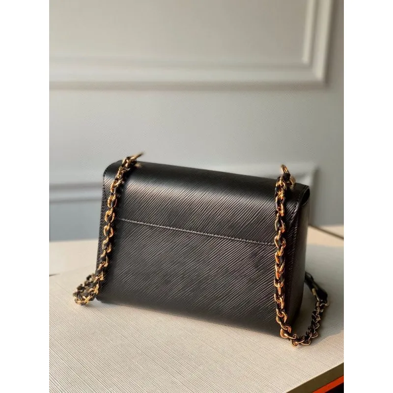 LV M50282 Louis Vuitton M57517 Twist MM ramenní taška Epi černá