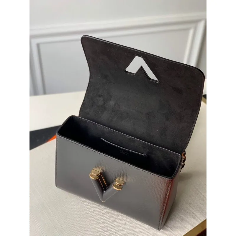 LV M50282 Louis Vuitton M57517 Twist MM ramenní taška Epi černá