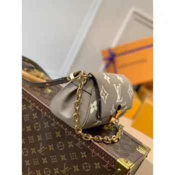 LV M45836 Louis Vuitton M45859  Oblíbená Monogram Empreinte kůže M45813 Šedá Krémová