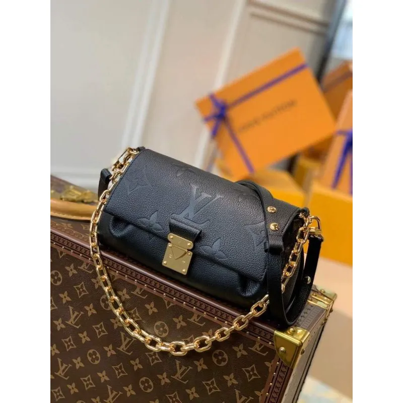 LV M45813 Louis Vuitton M45859 Oblíbená Monogram Empreinte kůže M45836 Černá