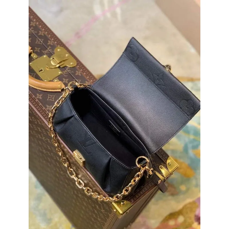 LV M45813 Louis Vuitton M45859 Oblíbená Monogram Empreinte kůže M45836 Černá