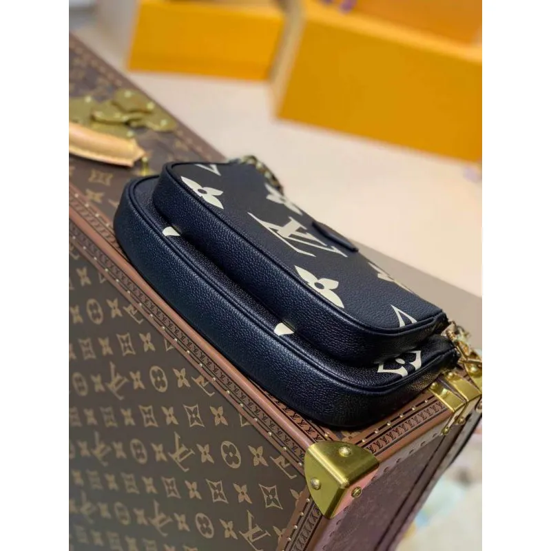 LV M45777 Louis Vuitton M80447 M80399 Multi Pochette Accessoires Taška Černá a Krémová
