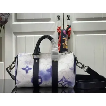 LV M45761 Louis Vuitton Keepall XS Akvarelová modrá