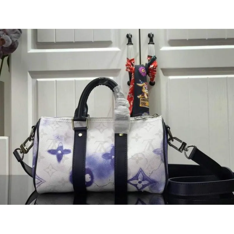 LV M45761 Louis Vuitton Keepall XS Akvarelová modrá