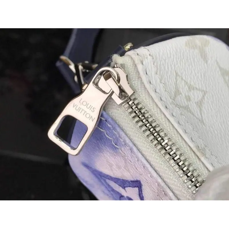 LV M45761 Louis Vuitton Keepall XS Akvarelová modrá