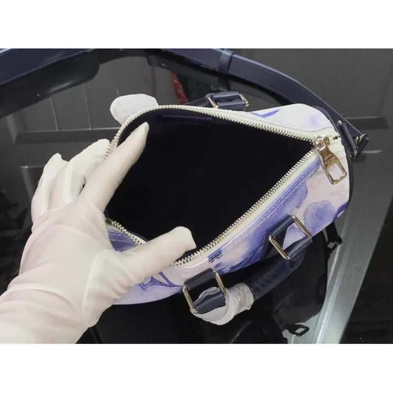 LV M45761 Louis Vuitton Keepall XS Akvarelová modrá